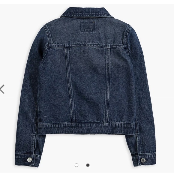 Levi Strauss & Co Dark Wash Blue Jean Denim Jacket Youth Size Large - Picture 2 of 9